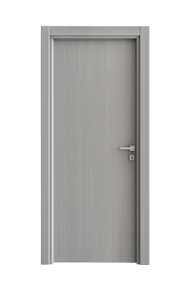 Porte grise pleine lisse
