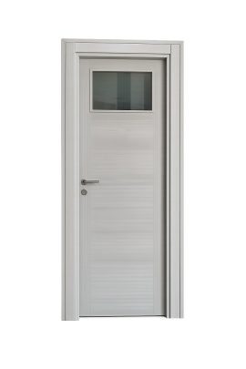 Porte avec imposte vitrée