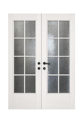 Porte double vitrée classique
